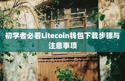 初学者必看Litecoin钱包下载步骤与注意事项