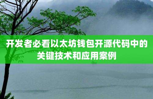 开发者必看以太坊钱包开源代码中的关键技术和应用案例