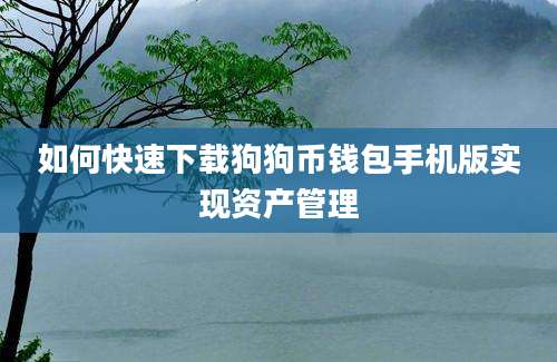 如何快速下载狗狗币钱包手机版实现资产管理