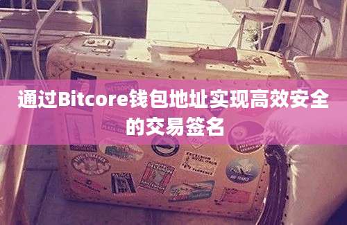 通过Bitcore钱包地址实现高效安全的交易签名